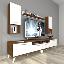 Decoraktiv Eko 5220da Slm Retro Tv Ünitesi Tv Sehpası - Ceviz Beyaz Ceviz - Beyaz