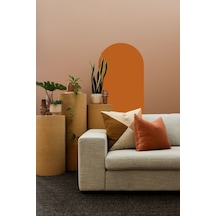 MSticker Bohem Tarzı Oval Koyu Turuncu Duvar Dekorasyon Sticker (60X100 Cm