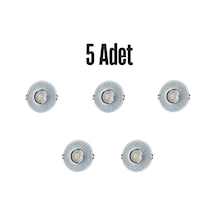 Ct-6615 Yağmur Cam Spot Ampülsüz Led Efekli 5 Adet - 3 W Led Çerçeveli Beyaz