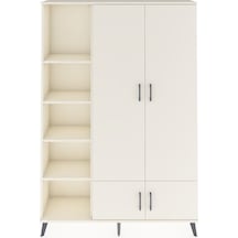 Arges Dolap 6 Raflı 4 Kapaklı Tek Askılı 132x30x195 Aytaşı-ay... Aytaşı
