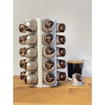 Nespresso Uyumlu Kapsül Kahve Tutucu Stand - 30 Kapsül - Beyaz
