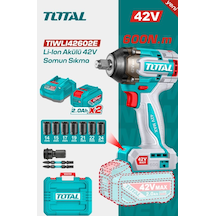 Total TIWLI42602E 42V Akülü Somun Sıkma Makinesi Kömürsüz Motor Li-ion Çift Akü