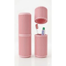 Seyahat Tipi Diş Fırçası Saklama Kabı Pembe