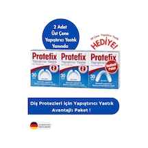 Protefix Diş Protezleri Için Yapıştırıcı Yastık 2 Üst Çene Alana 1 Alt Çene Hediye