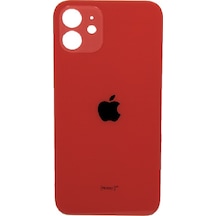 Apple Uyumlu iPhone 12 Arka Pil Batarya Kapak Kırmızı
