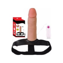 Erofoni İçi Boş Titreşimli 18 CM Süper Realistik Belden Bağlamalı Takma Protez Yapay Vibratör Penis