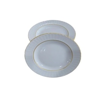 Kütahya Çukur Sedef 22 Cm 6 Lı Yemek Tabagı