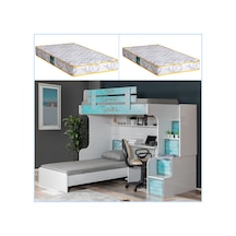 Setaymobilya Ranza, Summer Ranza Karyola Çalışma Masası + 2 Adet Comfort Yatak
