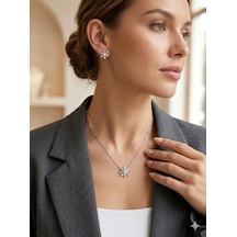 Taşlı Çiçek Detaylı Set Çok Renkli 27916287