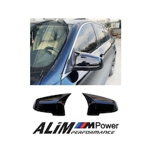 Bmw 5 Series F10 2010 2013 Batman Yarasa Tip Piano Black Ayna Kapağı Sağ + Sol Set