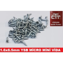 1.6X6.5 MM Ysb Micro Mini Vida -Pcb Kart Vidası 48 Adet