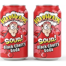 Warheads Sour Black Cherry Soda - Ekşi Kiraz Aromalı Gazlı İçecek 330ml 2 Adet