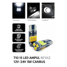 T10 15 Led Ampul Beyaz 12v-24v 5w Canbus