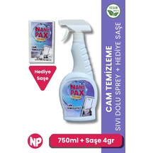 Nanopax Cam Temizleyici 750 ML Sprey + Yedek Saşe