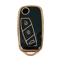 Fiat Linea, Ducato, Boxer, Bipper Nemo Fiorino Anahtarlı Siyah Gold Kumanda Kabı Kılıfı