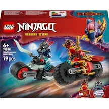 Kai Nin Motosiklet Hız Yarışı 71838-6 Yaş Üzeri Kız Ve Erkek Çocuklar İçin Kai'nin Yarış Motosikleti İle İfrit Motosikleti Ve 2 Minifigür İçeren Yaratıcı Oyuncak Yapım Seti 79 Parça