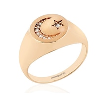 Ayyıldız Şövalye Altın Yüzük 14K Rose Gold 364012524