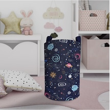 Mekta Home Bebek Ve Çocuk Odası Galaksi Desenli Oyuncak Sepeti Renkli Çok Renkli