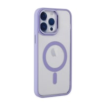 Apple Uyumlu iPhone 14 Pro Uyumlu Kılıf Room Magneticsafe Silikon - Lila