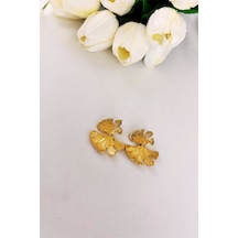 Plaka Gold İstiridye Küpe Çok Renkli