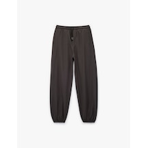 Koton Cepli Beli Lastikli Bağlamalı Loose Fit Jogger Paraşüt Pantolon Antrasit 6wkb40018tw Antrasit