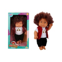 Sunman Curly Bebek Tulumlu Elbiseli Et Bebek 35    Cm