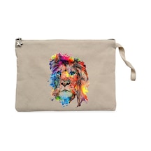 Lion Brothers Lion Rainbow Krem Clutch Astarlı Cüzdan / El Çantası Krem