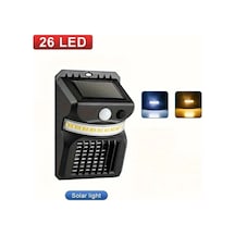 Honeybeeshop Çok Fonksiyonlu Güneş Enerjili Duvar Lambası Beyaz Işık Sıcak Işık Mor Işık Sivrisinek Kovucu Açık Bahçe Merdiven