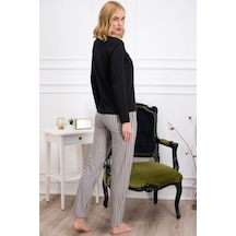 Pierre Cardin 8766 Çizgili Kadın Pijama Takımı 001