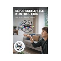 R34 360 Korumalı Futbol Top Drone Hd Kameralı Led Işıklı Yükseklik Sabitlemeli Uzaktan Kumandalı Akıllı Drone - 894940882