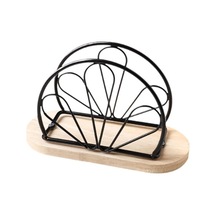 Trendooze Piknik Büfe Masaları İçin Siyah Dik Stand Peçetelik Seti Siyah