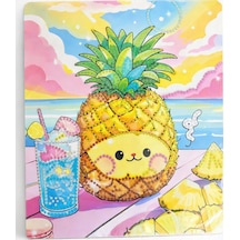 5d Elmas Taş İşleme Kiti Tablo 21x25 Cm Ananas Desenli Diamond Painting