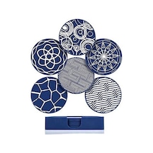 Ulzyvf Yuvarlak Silikon Bardak Altlıkları Mavi - İçecek Kutusu, Seti Mavi