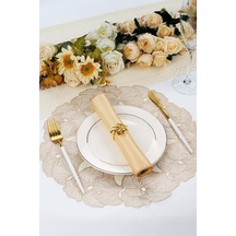 Digithome 6 Lı Amerikan Servisi Supla Yuvarlak Gold 38 Cm Acr-626/20