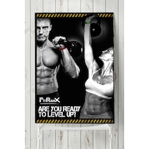 Level Up Vücut Geliştirme Body Building Fitness Posteri