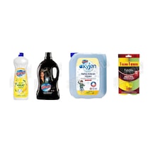 Bingo Bulaşık Deterjanı 650 Ml + Siyahlar 3 Lt + Çamaşır Suyu 4 Lt + Flodex Rulo Kopar Bez 4'lü Set