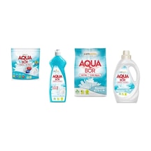 Aquabor Doğal Mineralli Tablet + Bulaşık + 4kg Beyaz + Sıvı Beyaz Set
