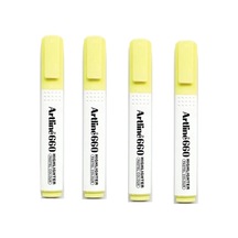 Artline 660 Fosforlu Kalem Kesik Uç 1.0-4.0mm Pastel Yellow 4 Adet