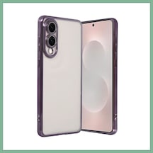 Bşkvirgo Samsung Galaxy S25 Uyumlu Edge Lensli Silikon - Mor Bsk2026