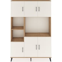 Arges Dolap 9 Raflı 6 Kapaklı 132x30x195 Çam-aytaşı/çam Çam