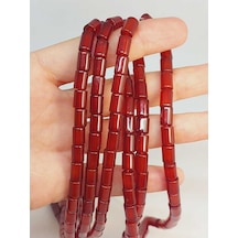 Akik Taşı Şekilli 5.5x7.5mm Yarım Dizi 49412 18cm Uzunluğundadır Çok Renkli