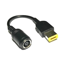 Koodmax - Ibm Lenovo Thinkpad 7.9 5.5mm Dişi To Yeni Nesil Usb Kare Uç Çevirici Şarj Adaptör Kablosu