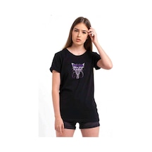 Deep Purple Greatest Hits Baskılı Siyah Kadın Tshirt