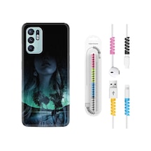 Oppo Reno6 Kılıf Kablo Koruyuculu Lost Girl 1809