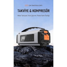 Tr 12v 2000a 20000mah Akıllı Akü Takviye Cihazı İle Hava Kompresörü