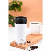 Penguen-3024 Beyaz Mug Termos 300ml Beyaz