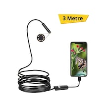 3 Metre Yılan Kamera - Android Destekli - Led Işıklı - Ip67 Su Geçirmez