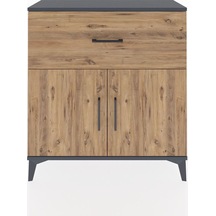 Arges Şifonyer Tek Raflı Tek Çekmeceli 2 Kapaklı 88x30x96 Antrasit-çam Antrasit