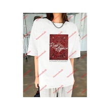 Tarzsokak Rise Again Baskılı Oversize Unisex Beyaz