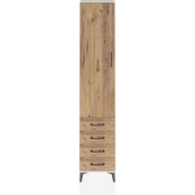 Arges Dolap 4 Raflı 4 Çekmeceli Tek Kapaklı 44x30x221 Aytaşı-çam Aytaşı